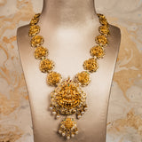 Beautiful Gold Necklace in Lakshmi Motif