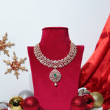 Floral Diamond Necklace With Pendant