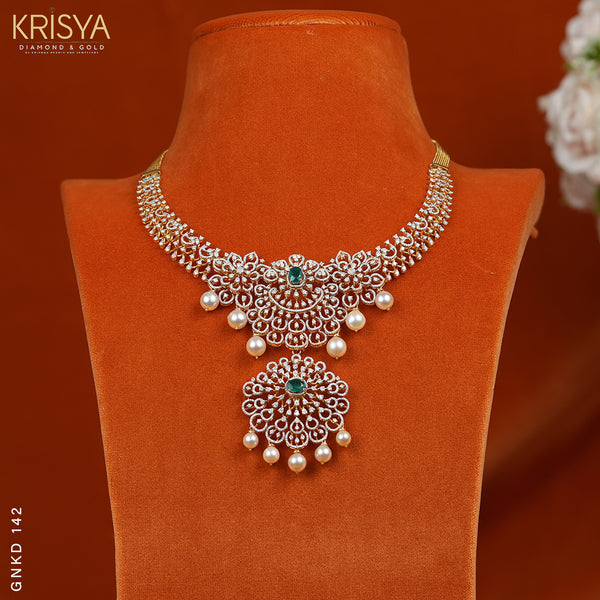 Adorable Diamond Necklace With Pendant     gnkd142