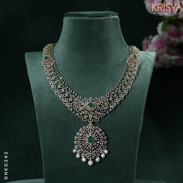 Diamond Long Haram necklace   GNKD242