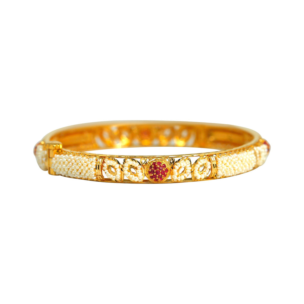 Kakamoti with Ruby Gold Bangles - GNPS002