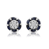 Blue Sapphire earrings -GTBS162 KrishnaPearlsandJewellers