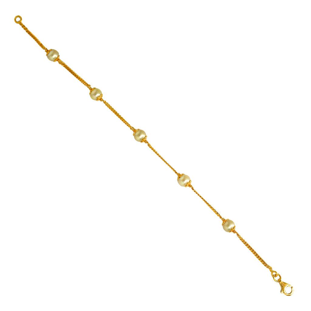 Gold Pearls Bracelet-GBP0049