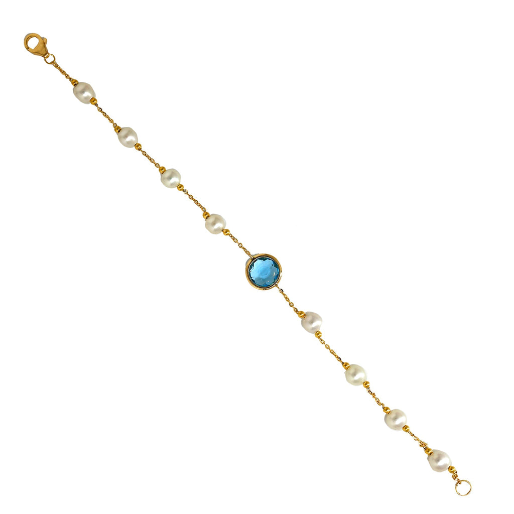 Gold Pearls Bracelet-GBPS062