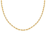 String Chain with Gold Caps & Pearls-GCP0258