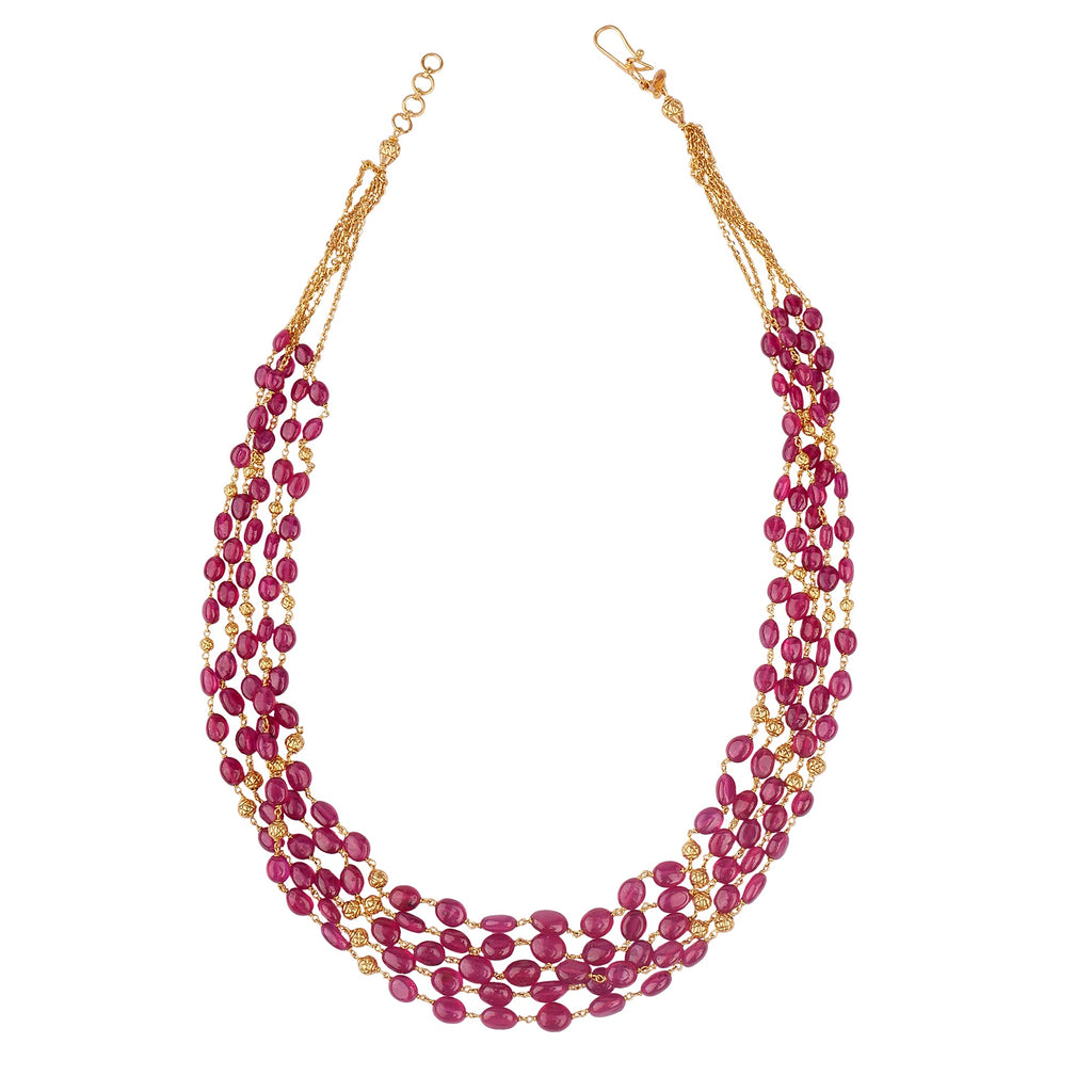 Ruby Gold Necklace GCR0104