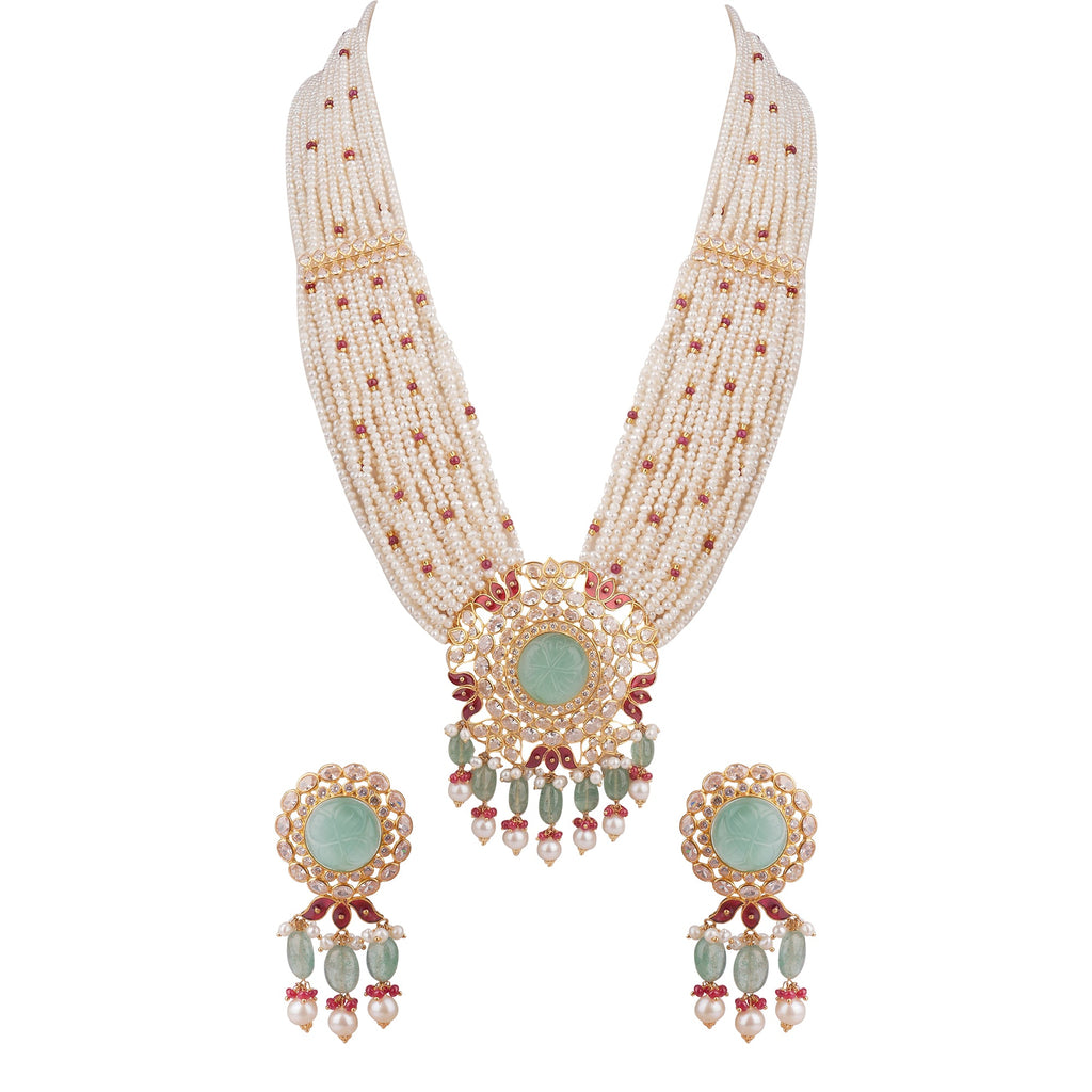 Pearl Necklace set with Earrings GHP0284