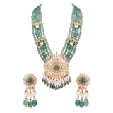 Emerald Necklace With Earrings Ghp0292