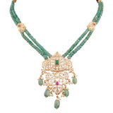 Emerald with Gold Necklace GNK0743