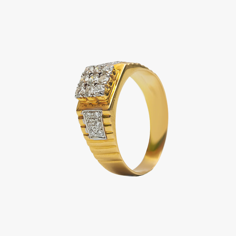 Gold Ring Diamond Yellow Gold S 23 Grd0273