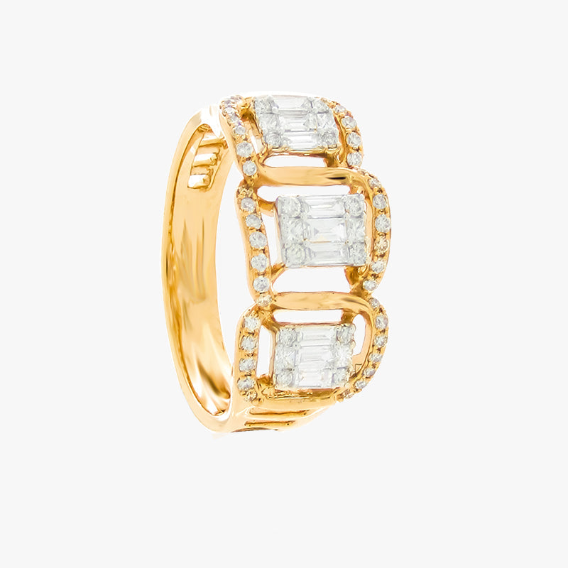 Gold Ring Diamond  Yellow Gold  S-15