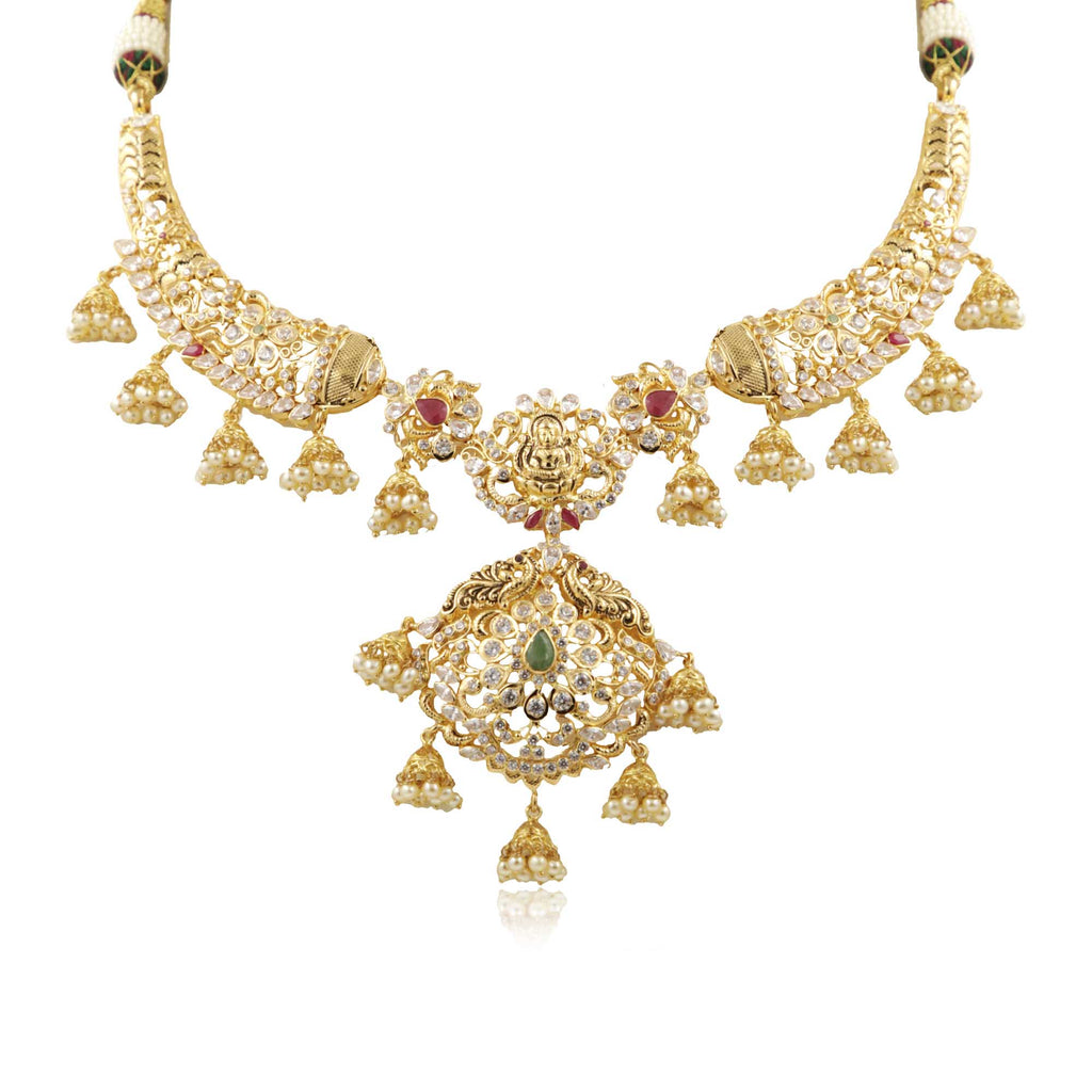 Gold -Lakshmi Kanti -necklace -PGN0677 KrishnaPearlsandJewellers