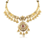 Gold -Lakshmi Kanti -necklace -PGN0678 KrishnaPearlsandJewellers