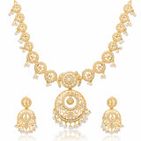 Gold Pearl Set -GSP0318 KrishnaPearlsandJewellers
