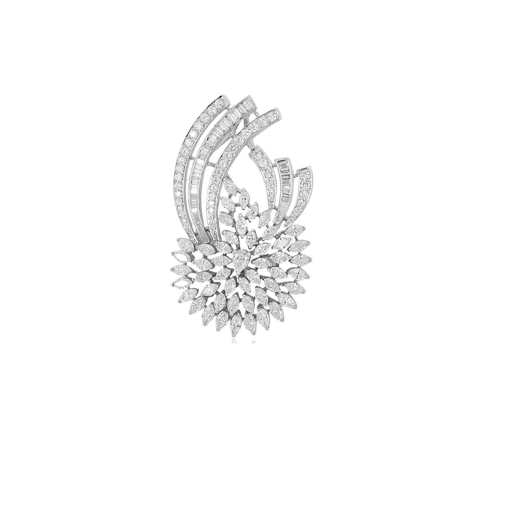 White gold Diamond Pendant-GDD0581 KrishnaPearlsandJewellers