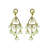 Gold Pearls Hanging Earrings -GTWH487
